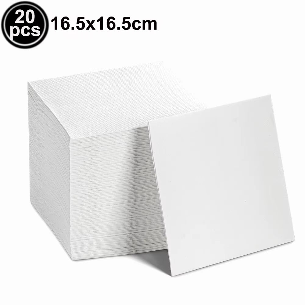 80/100Pcs serviettes en papier couleurs uni