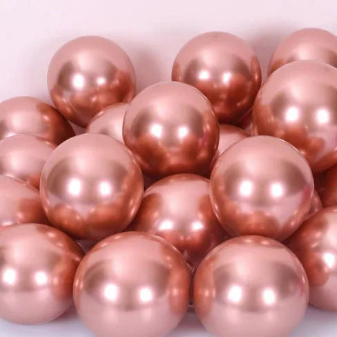 50Pcs Metallic Ballon Birthday Balloons Metal Gold Chrome Silver Rose Gold Balloons for Party Baby Shower Wedding Decorations