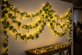 Lot de 12 Guirlandes de Feuilles Artificielles avec LED - Décoration Murale Lumineuse 3x2m